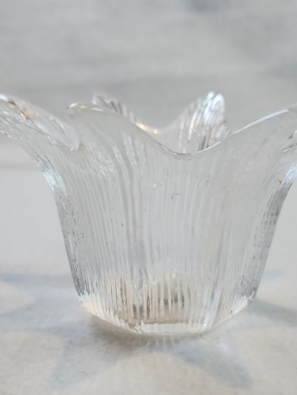 Vintage PartyLite Clear Crystal Tulip Votive Candleholder - Picture 4 of 8